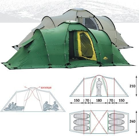 Кемпинговая палатка Alexika Maxima Plus