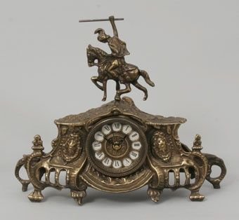 Часы-фигура из бронзы Virtus Всадник (5285)