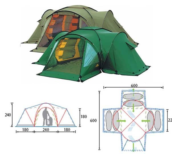Кемпинговая палатка Alexika Base Camp 6