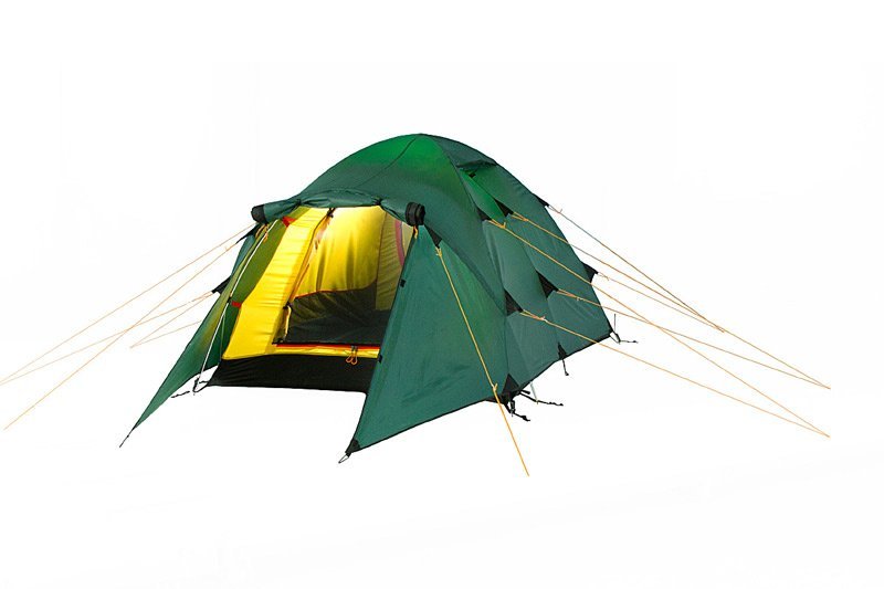 Туристическая палатка Alexika Nakra 3, ветроустойчивая, зеленая