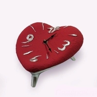 Часы Сердце (красный-алюминий) ANTARTIDEE