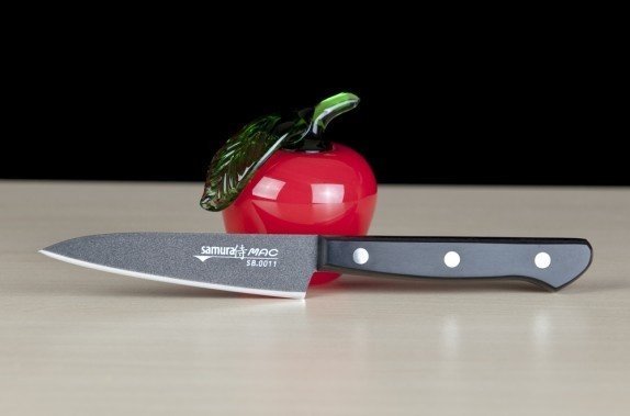 Нож кухонный овощной 100 мм Samura by Mac Black Fuso SB-0011