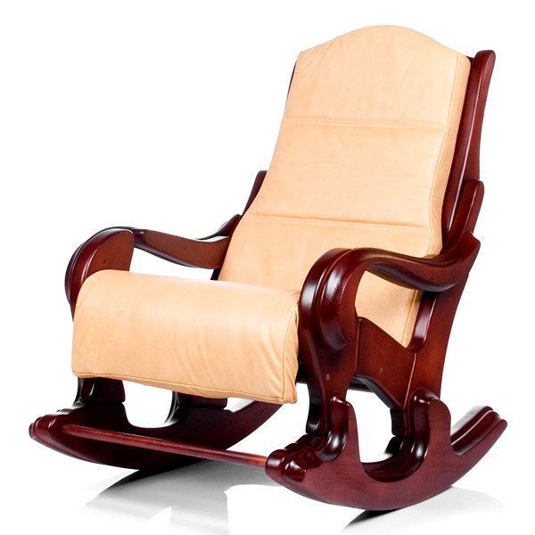 Кресло-качалка Классика махагон с подушкой