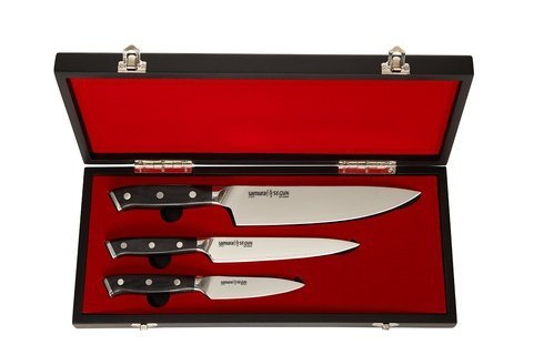 Набор из 3 ножей Samura SEGUN, SS-0010,SS-0023,SS-0085 в подарочной коробке, G-10, SS-0220/G-10