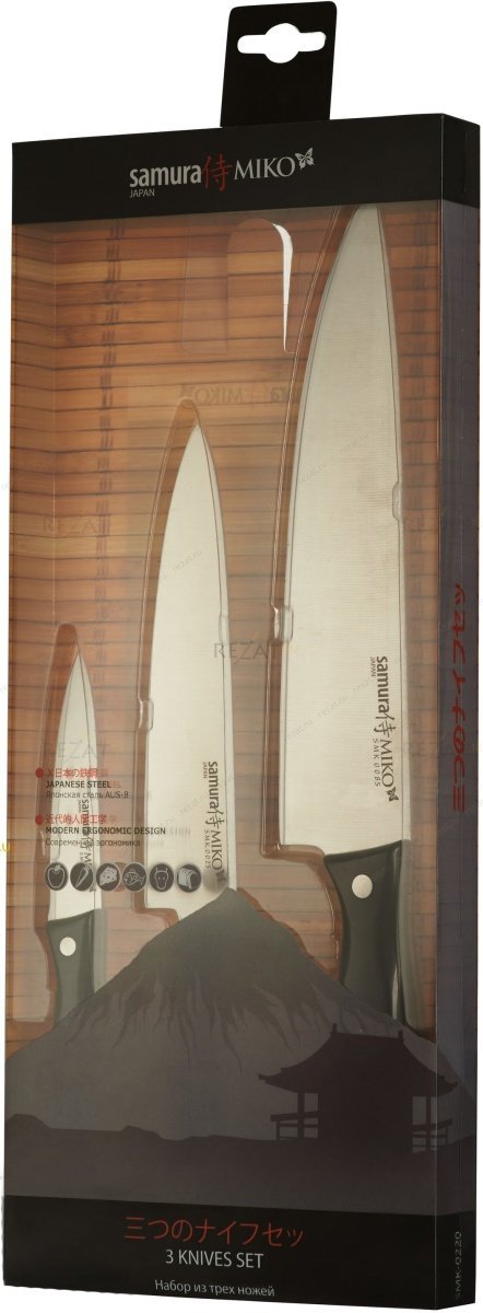 Набор из 3 ножей Samura MIKO в подарочной коробке, AUS-8, SMK-0220