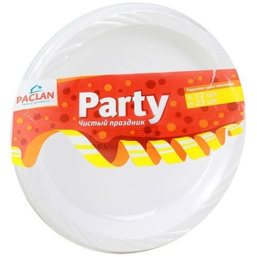 PACLAN Party Тарелка из полистирола 230мм 12штук/уп