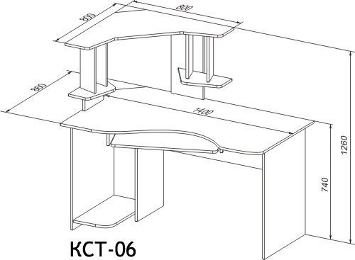 Компьютерный стол КСТ-06Л/П