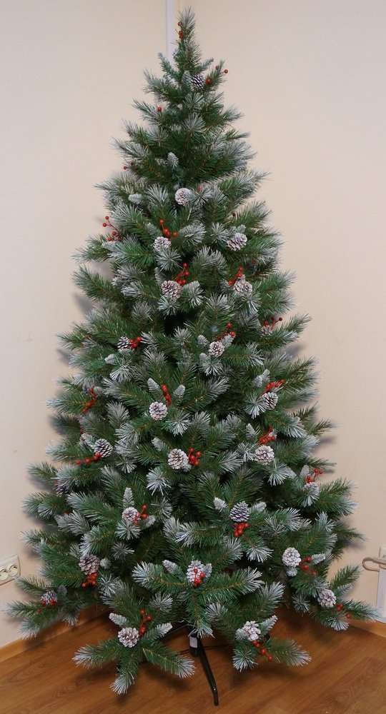 Триумф ель Шарлотта 230 см шишки+ягодки, заснеженная Triumph Tree