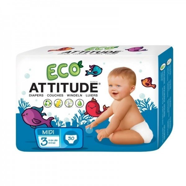Attitude/ Подгузники детские одноразовые размер 3 (5-11 кг), 30 шт