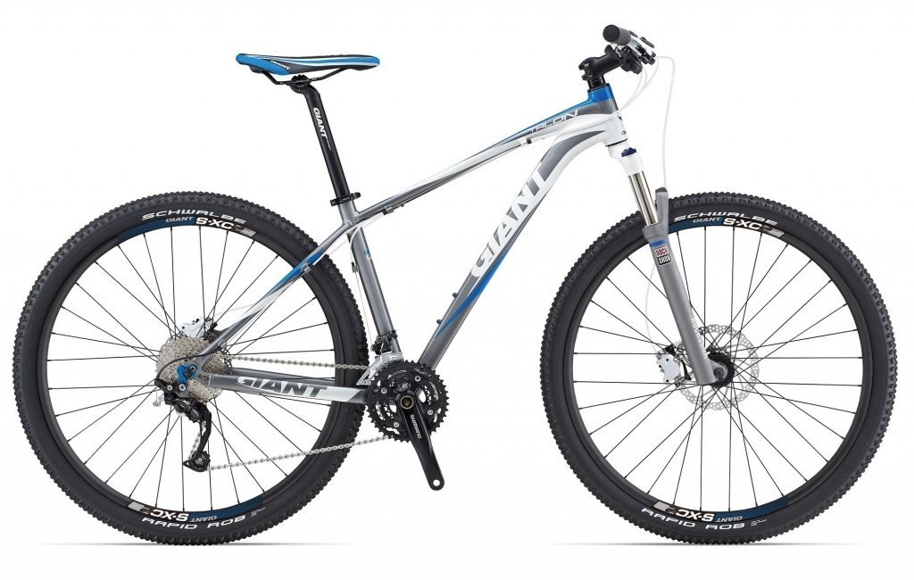 Велосипед Giant Talon 29'ER 1, рама: 18(M), цвет: серый, белый, синий