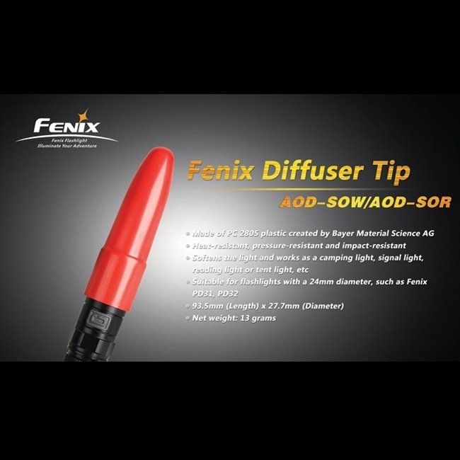 ДИФФУЗИОННЫЙ ФИЛЬТР FENIX AOD-SOR КРАСНЫЙ 24 ММ, ДЛЯ PD31/PD32