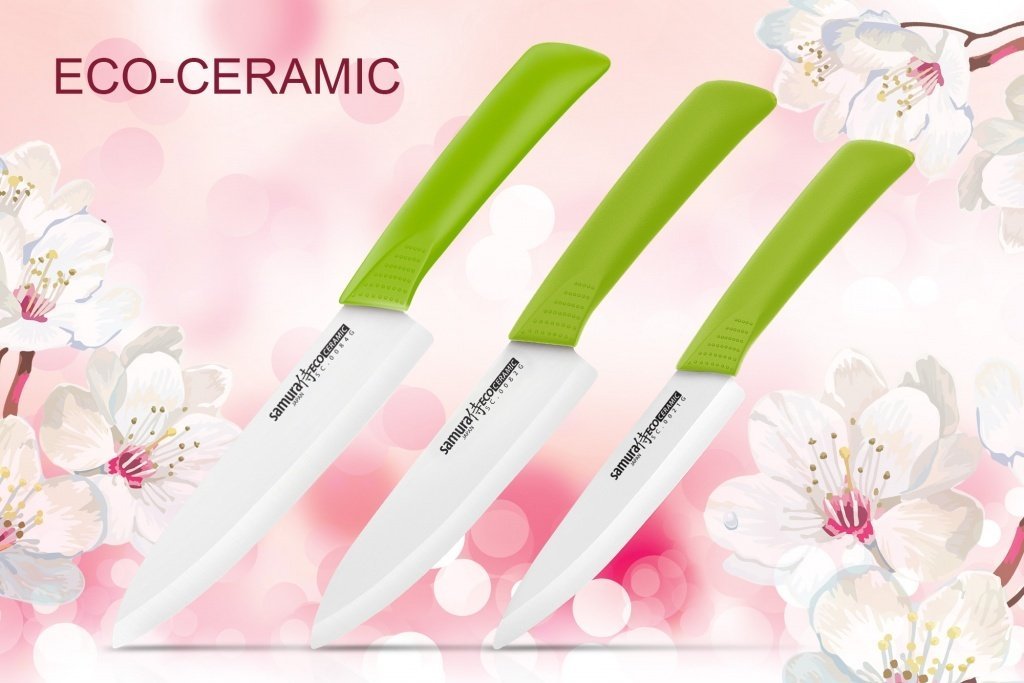 Набор из 3 керамических кухонных ножей Samura Eco-Ceramic SKC-003G