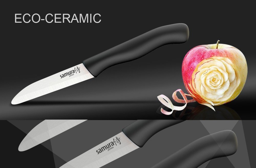 Нож керамический кухонный фрутоножик Samura Eco-Ceramic SC-0011BL