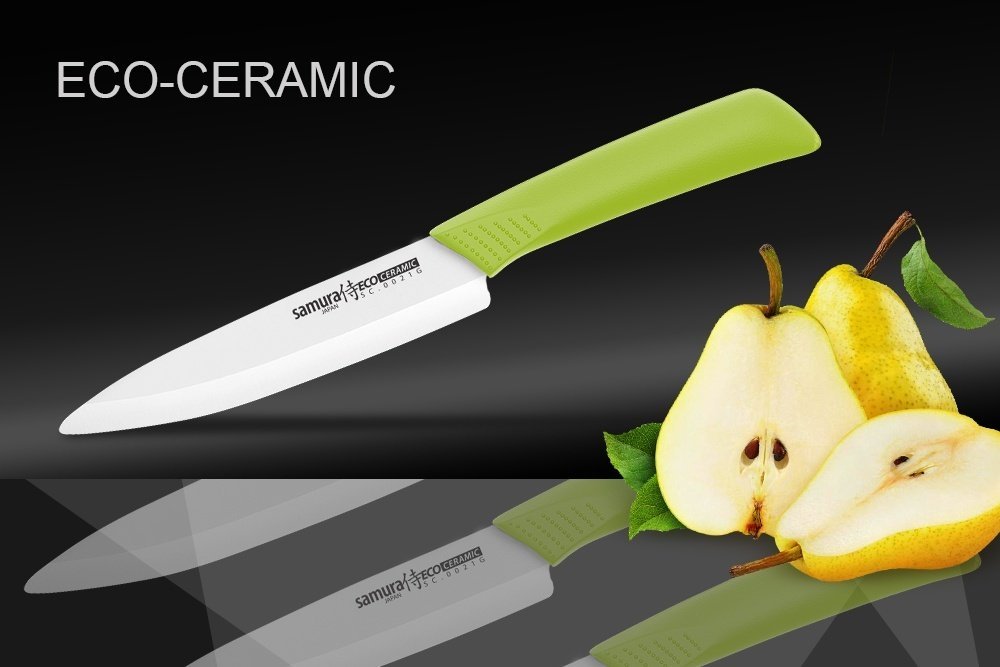 Нож кухонный Samura Eco Festival универсальный 125 мм, циркониевая керамика (Салатовый) SC-0021G