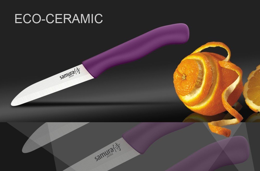 Нож керамический кухонный фрутоножик Samura Eco-Ceramic SC-0011VL
