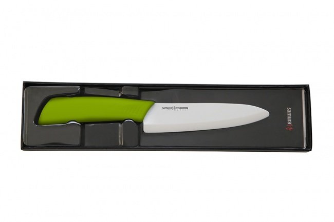 Нож кухонный Samura Eco Festival Шеф 145 мм, циркониевая керамика (Салатовый) SC-0082G