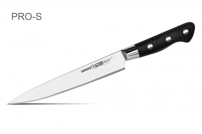 Нож кухонный стальной для нарезки Samura PRO-S