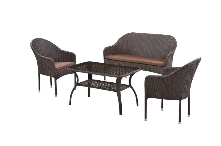 Комплект мебели из искусственного ротанга 2+1+1  S20B-2/S20B-1/ST20B
