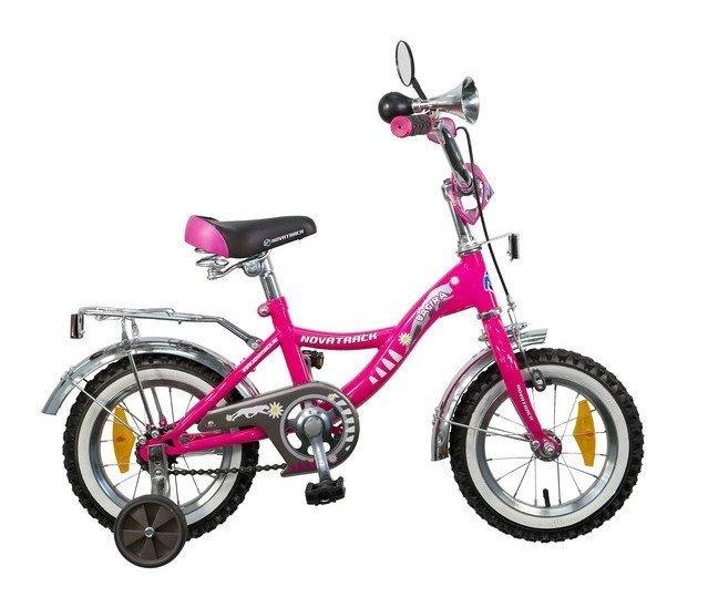 Велосипед детский двухколесный NOVATRACK 12 S Багира, розовый