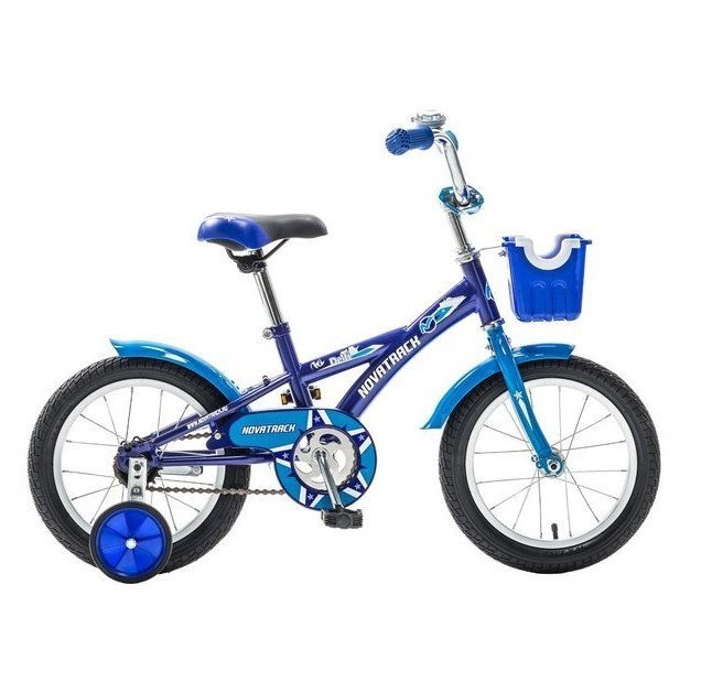Велосипед детский двухколесный NOVATRACK 14 Delfi, синий/голубой