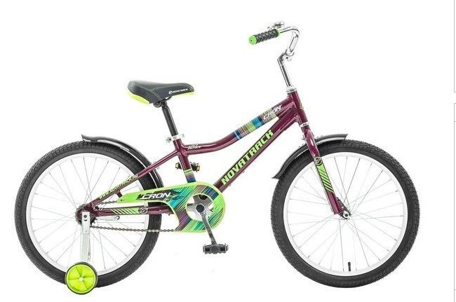 Велосипед детский двухколесный NOVATRACK 20 CRON, бордовый