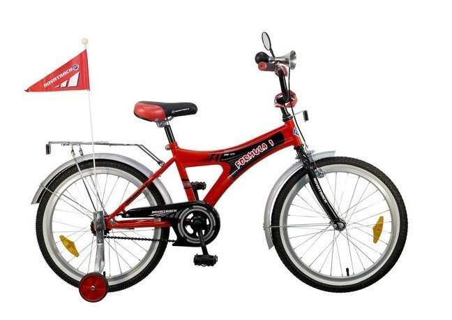 Велосипед детский двухколесный NOVATRACK 20 S Formula, черный/красный