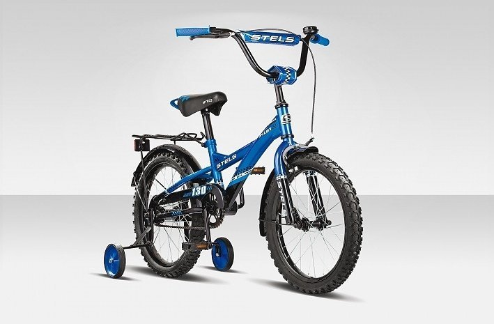Велосипед детский двухколесный STELS Pilot 130 16, синий/чёрный