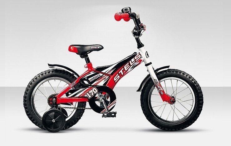 Велосипед детский двухколесный STELS Pilot 170 14, черный/красный