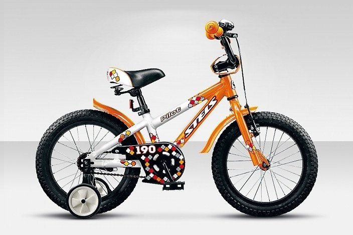 Велосипед детский двухколесный STELS Pilot 190 16, белый/оранжевый