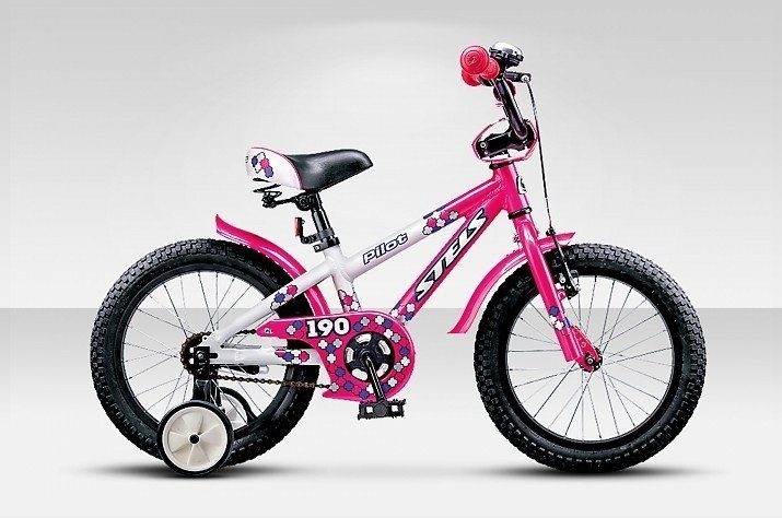 Велосипед детский двухколесный STELS Pilot 190 16,  белый/розовый