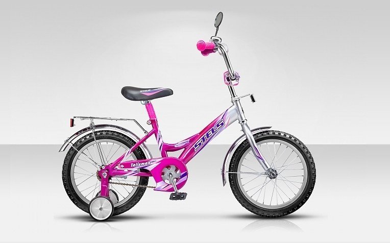 Велосипед детский двухколесный STELS Talisman 16 (chrome), серебристый/пурпурный