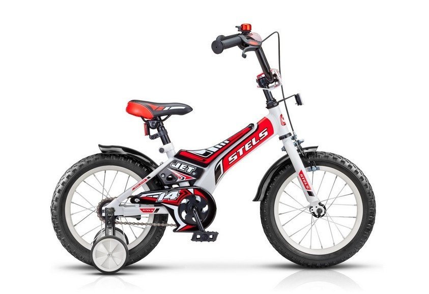 Велосипед детский двухколесный STELS Jet 14, белый/красный/чёрный