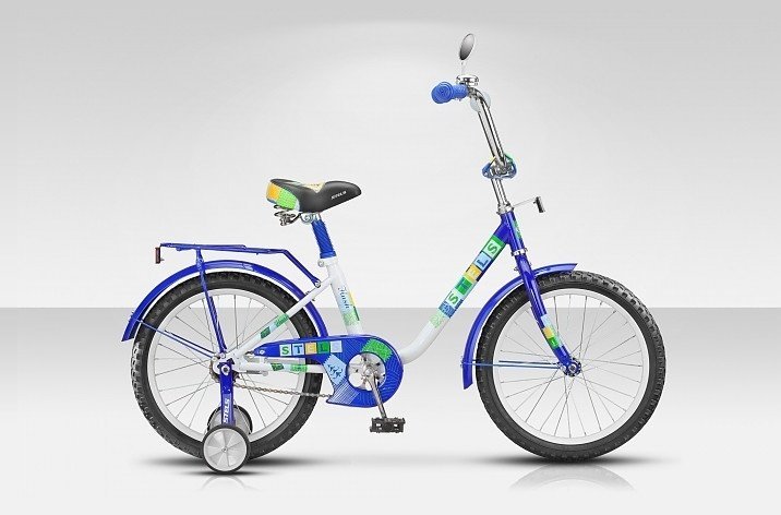 Велосипед детский двухколесный STELS Flash 12, синий/белый