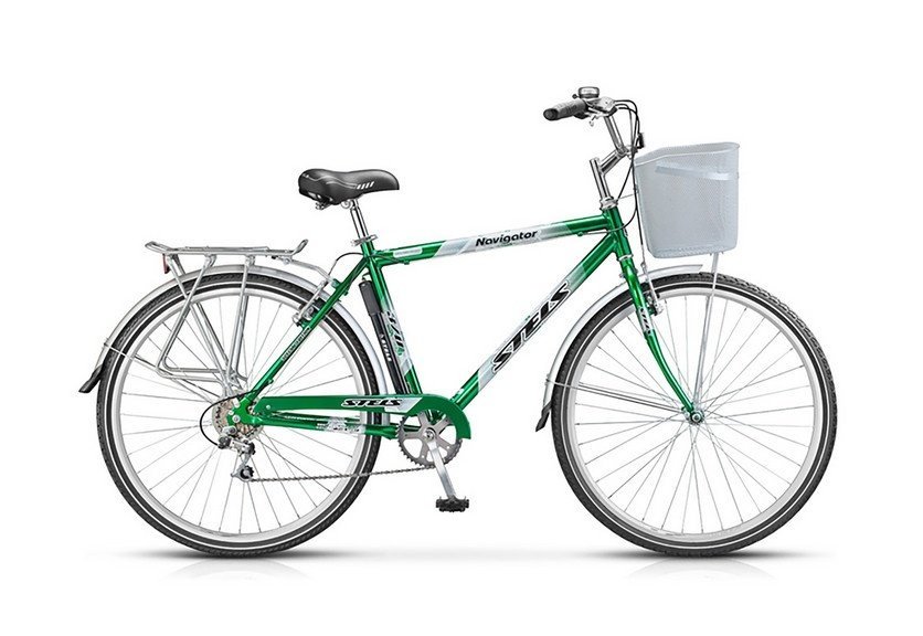 Городской дорожный велосипед STELS Navigator 370 Gent 28, 7 скоростей, зелёный