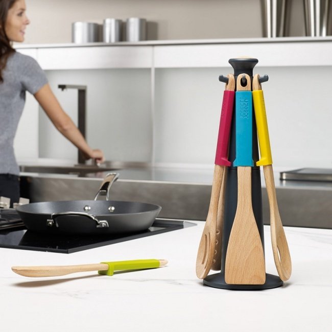 Набор деревянных кухонных инструментов elevate™ multi с подставкой