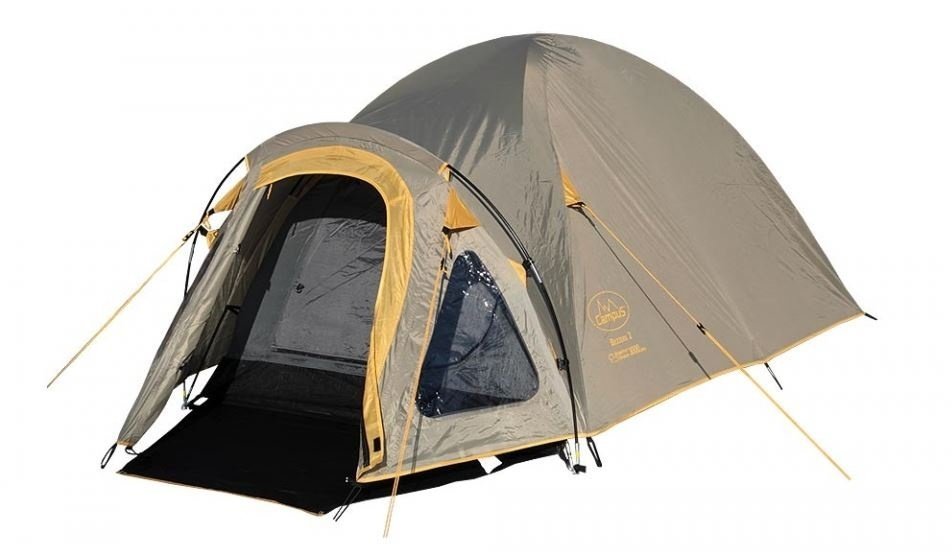 Палатка туристическая Campus Beziers 3, цвет stone beige 909/yellow 409