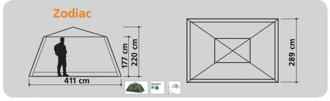 Тент-шатер Canadian Camper ZODIAC, цвет woodland