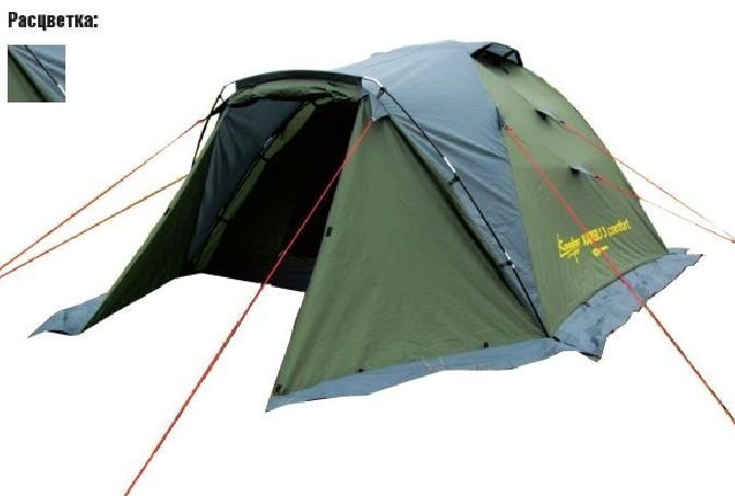 Палатка туристическая Canadian Camper KARIBU 2 comfort (цвет forest дуги 8,5 мм)