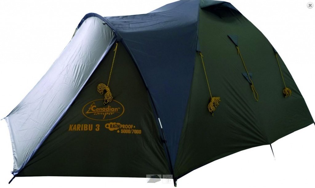 Палатка туристическая Canadian Camper KARIBU 4 (цвет forest  дуги 9,5 мм)
