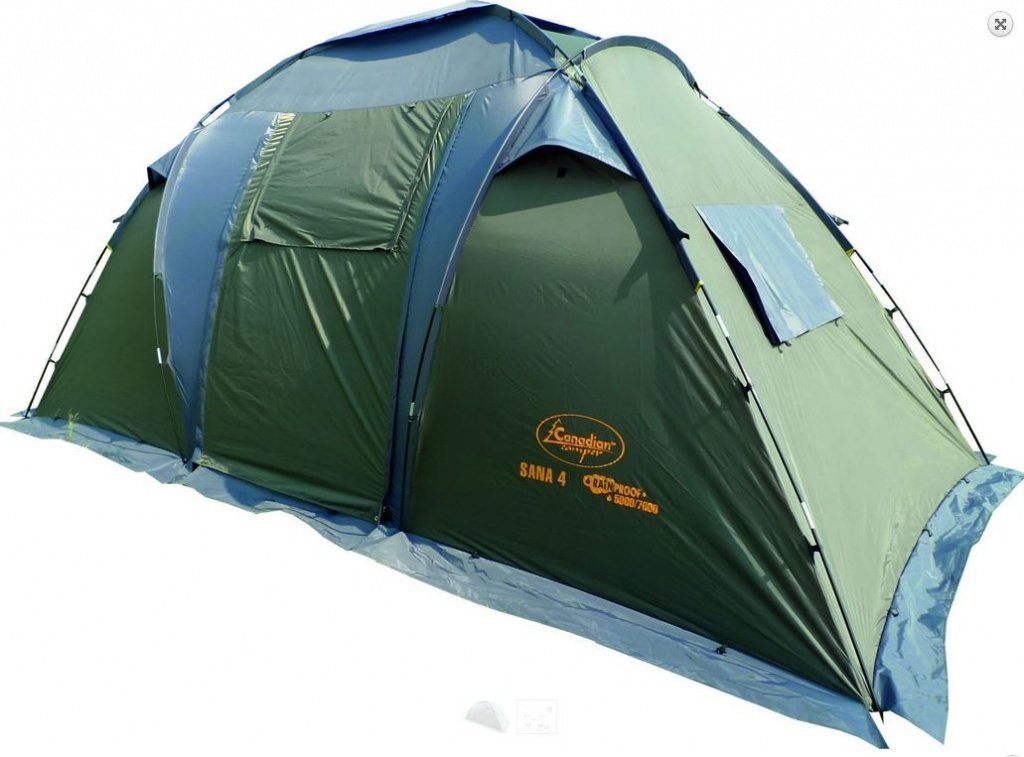 Палатка кемпинговая Canadian Camper SANA 4 (цвет forest дуги 11/9,5 мм)
