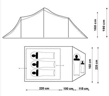 Палатка кемпинговая Canadian Camper TANGA 5 (цвет royal дуги 9,5 мм)