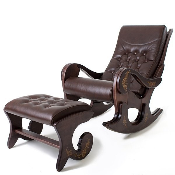 Набор мебели кресло-качалка  + подножник Грация венге