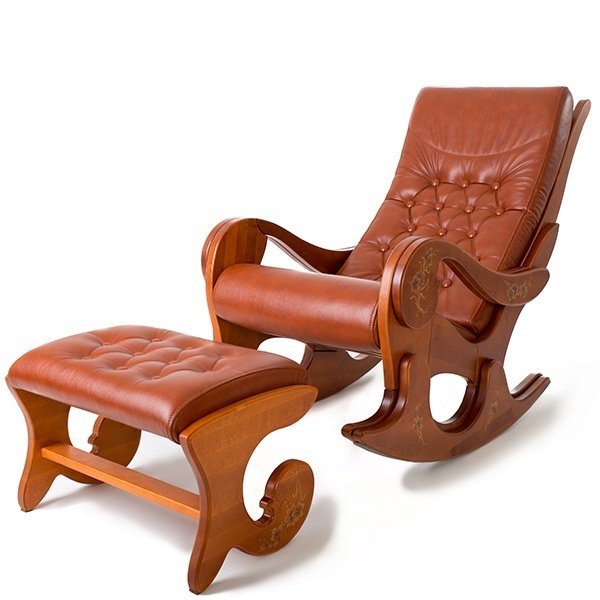 Набор мебели кресло-качалка + подножник Грация вишня