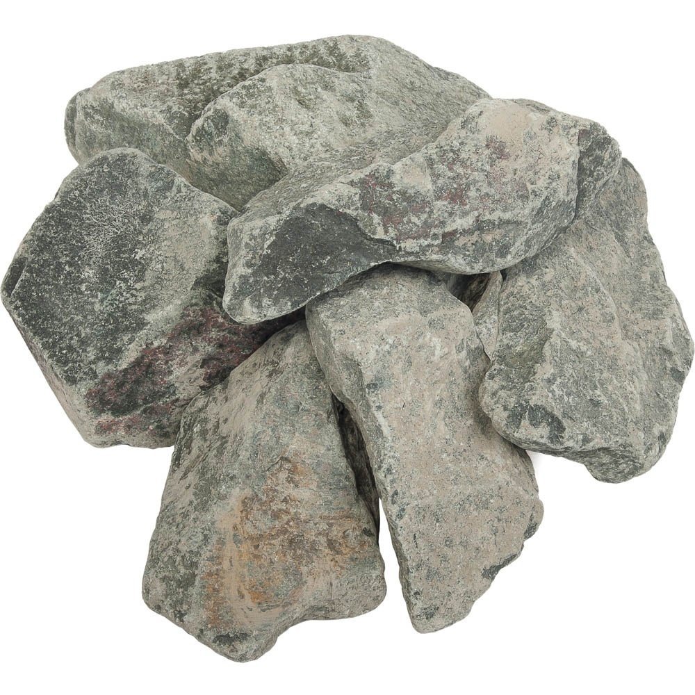 Камень Габбро-Диабаз Банные штучки, обвалованный, в коробке по 20 кг 