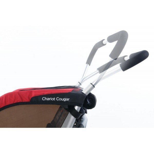 Коляска Thule Chariot Cougar1 в комплекте с велосцепкой, красная, 14-