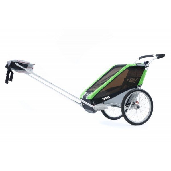 Коляска Thule Chariot Cheetah2 в комплекте с велосцепкой, зеленый, 14-
