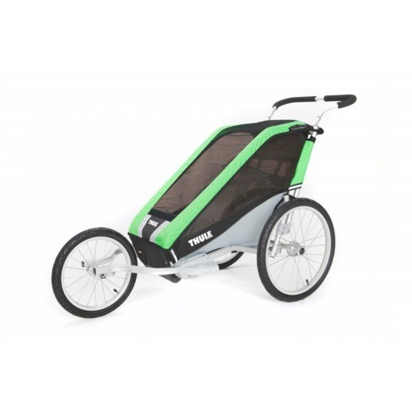 Коляска Thule Chariot Cheetah2 в комплекте с велосцепкой, зеленый, 14-